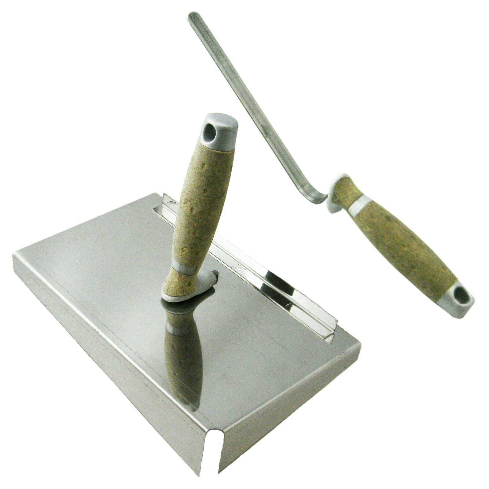 Fugblech Edelstahl, Profi Ledergriff Premium
