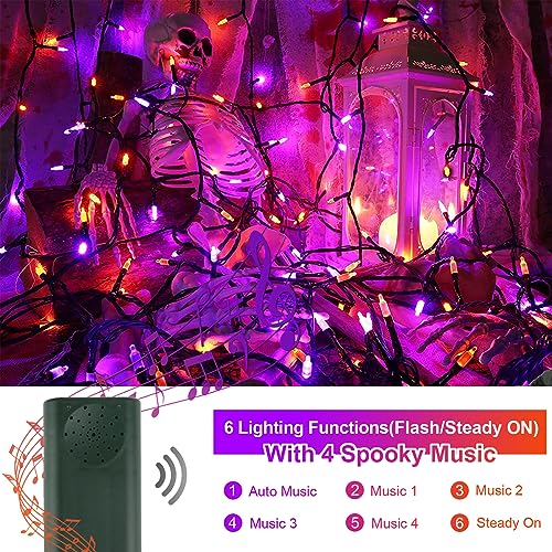Tcamp Battery Operated Halloween Lights Motion Activated Sync with Music - image 3