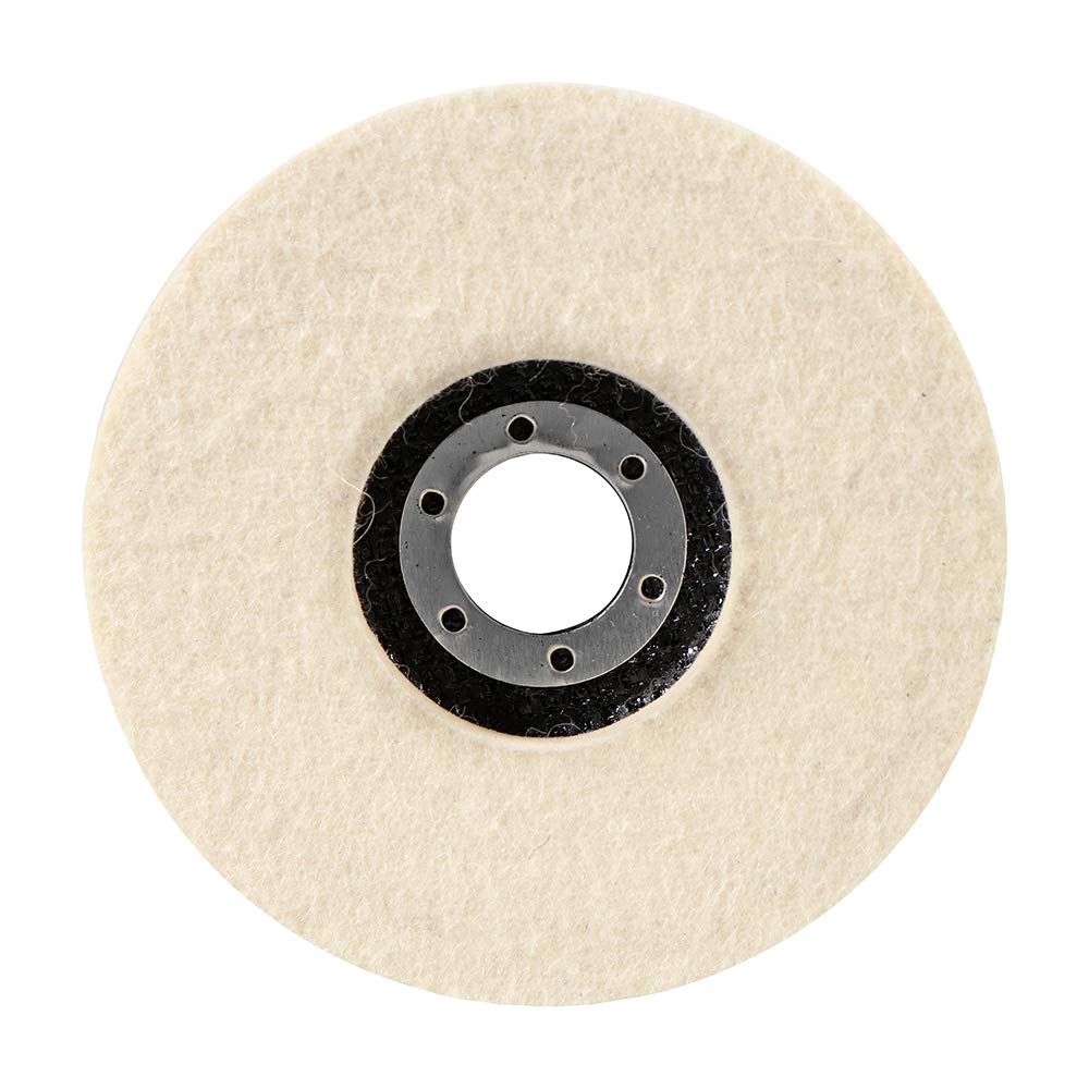 BHA Polish Plus - Disco plano de fieltro extra grueso para pulir y pulir, 4,5 x 7/8 pulgadas, 5 unidades