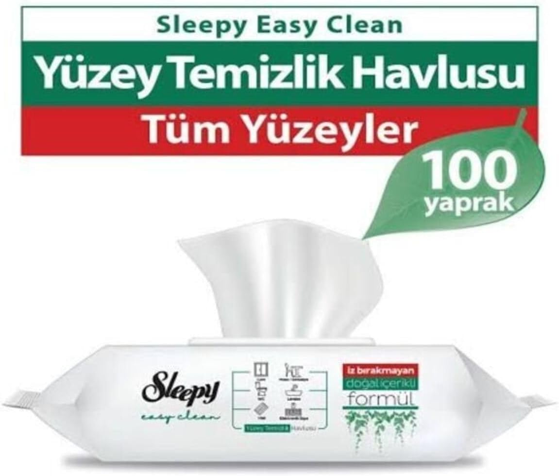 Sleepy Easy Clean Yüzey Temizlik Havlusu (100 Yaprak)