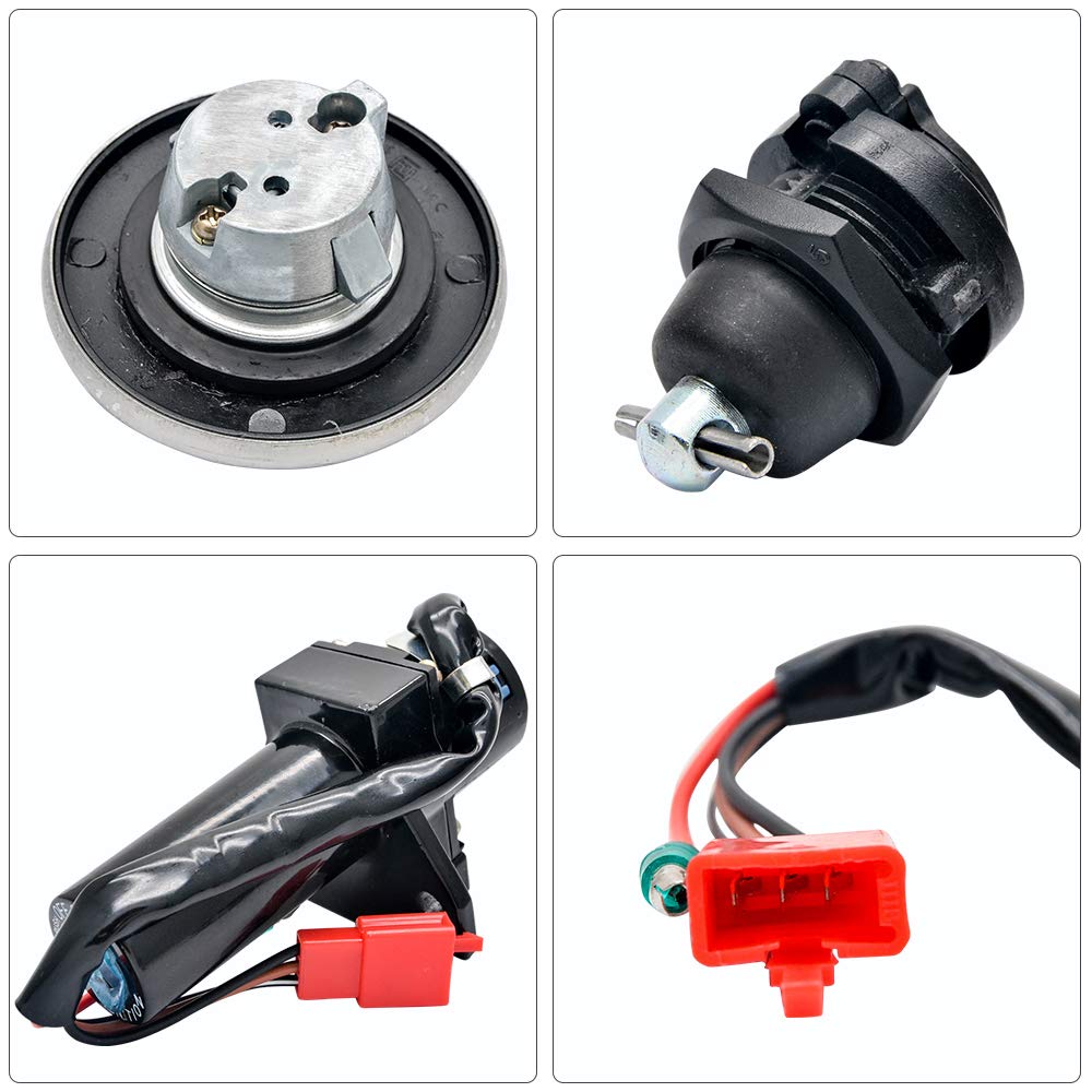 Riloer Juego de bloqueo de interruptor de encendido eléctrico para motocicleta, tapa de combustible y Gas, llave de bloqueo de asiento para Yamaha Ybr125 Ybr 125 2007-2014 ZH