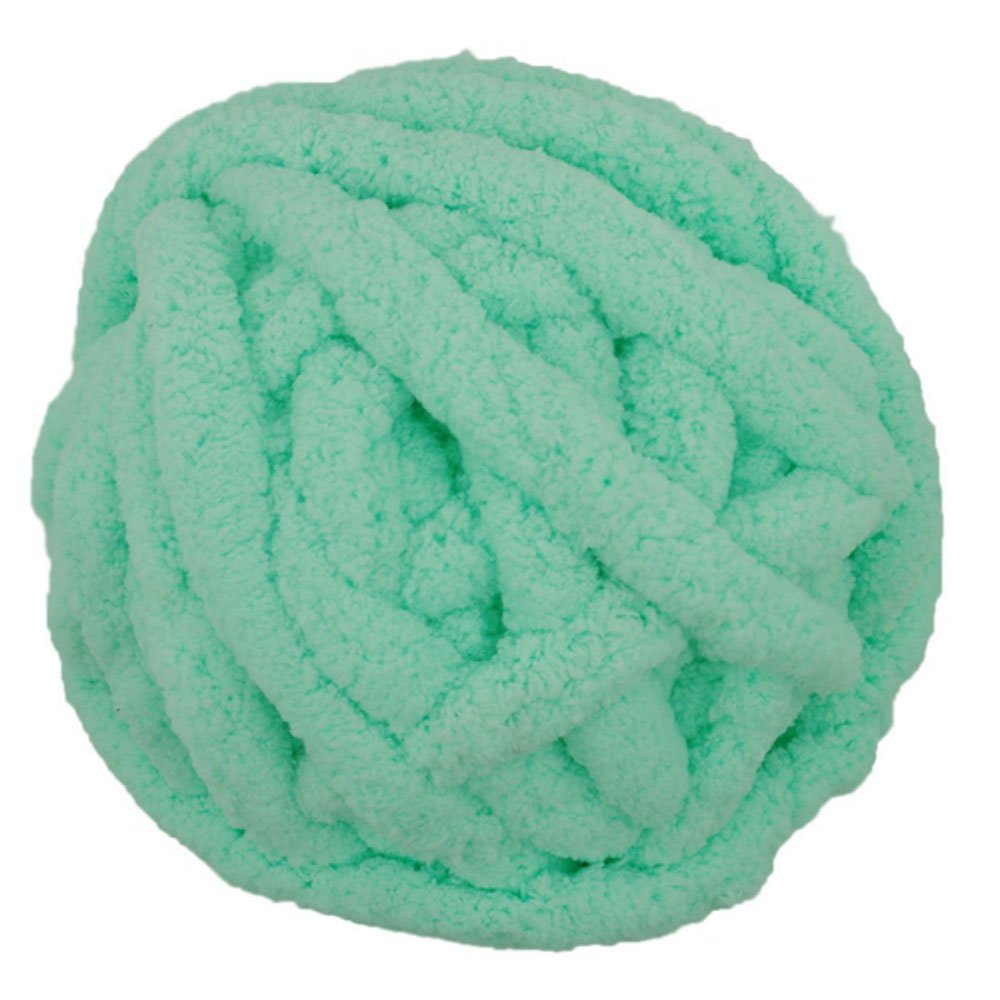 Chenille gruba dzianina, super miękka, gruby koc, robótki na ramionach, gigantyczna masywna(Light Green,1kg)