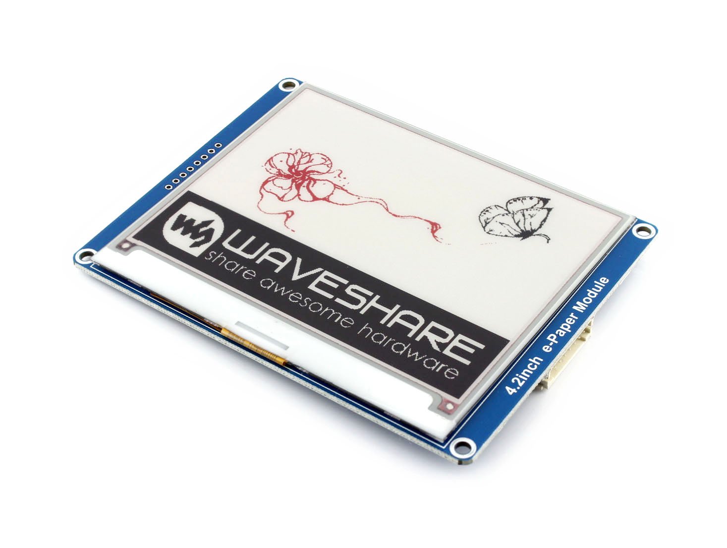 Waveshare 4.2 Inch E-Paper Display Module(B) Kit 400x300 Resolution Red Black White Three-Color E-Ink Screen Electronic Paper Module for Raspberry Pi/Jetson Nano/Arduino/STM32 via SPI Interface