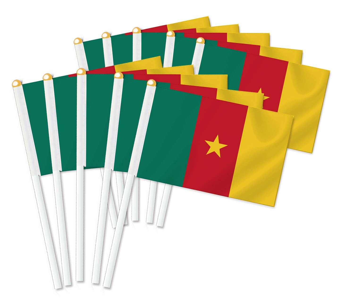 25 PCS Cameroon Handheld Flag,Cameroonian Decor Hand Held Flags,Decoration Banner — image 1