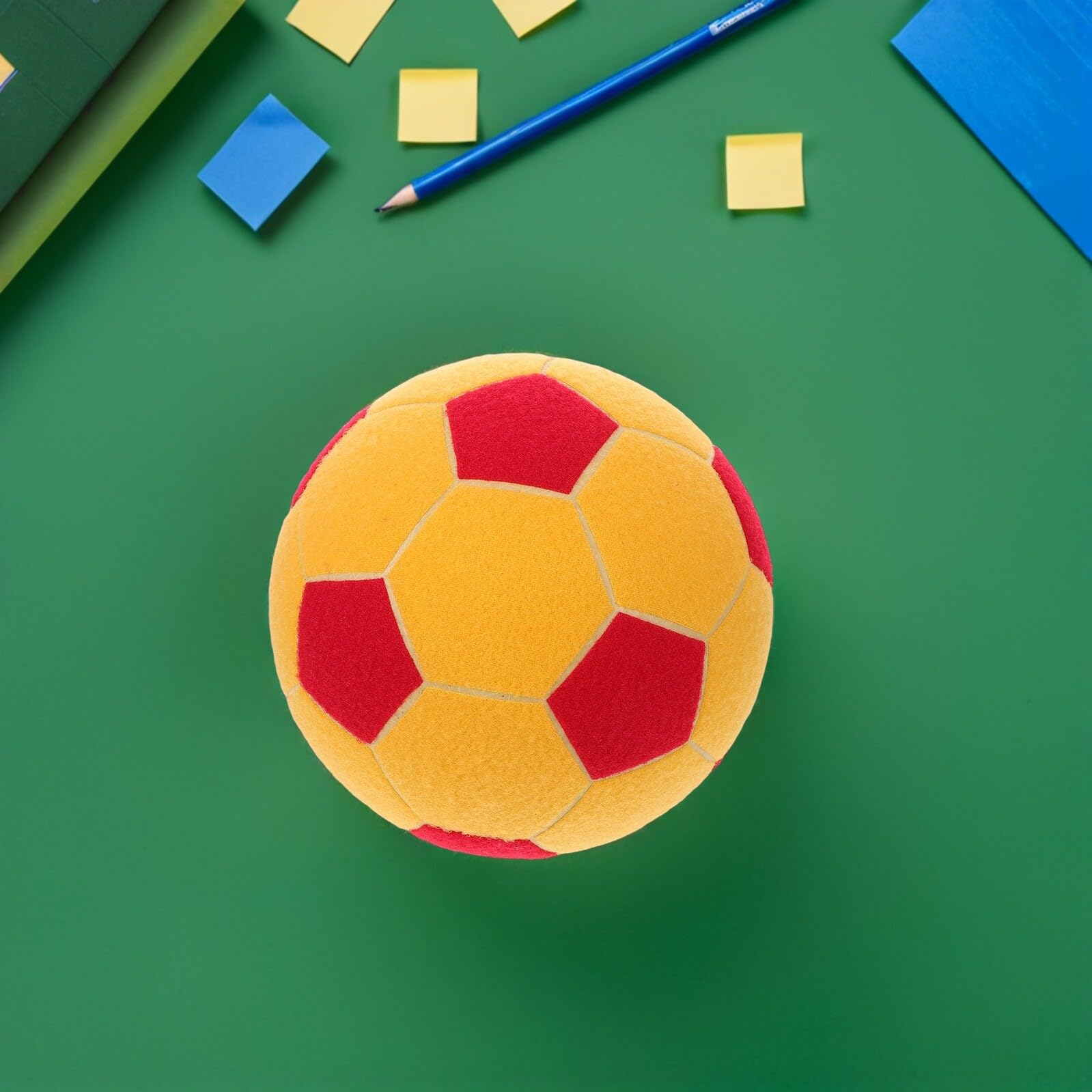 SUPVOX Balón de Fútbol Inflable Adhesivo con Fieltro para Entrenamiento Silencioso Interior y Exterior Pelota Deportiva Pequeña para Práctica Segura y Mejora de Habilidades