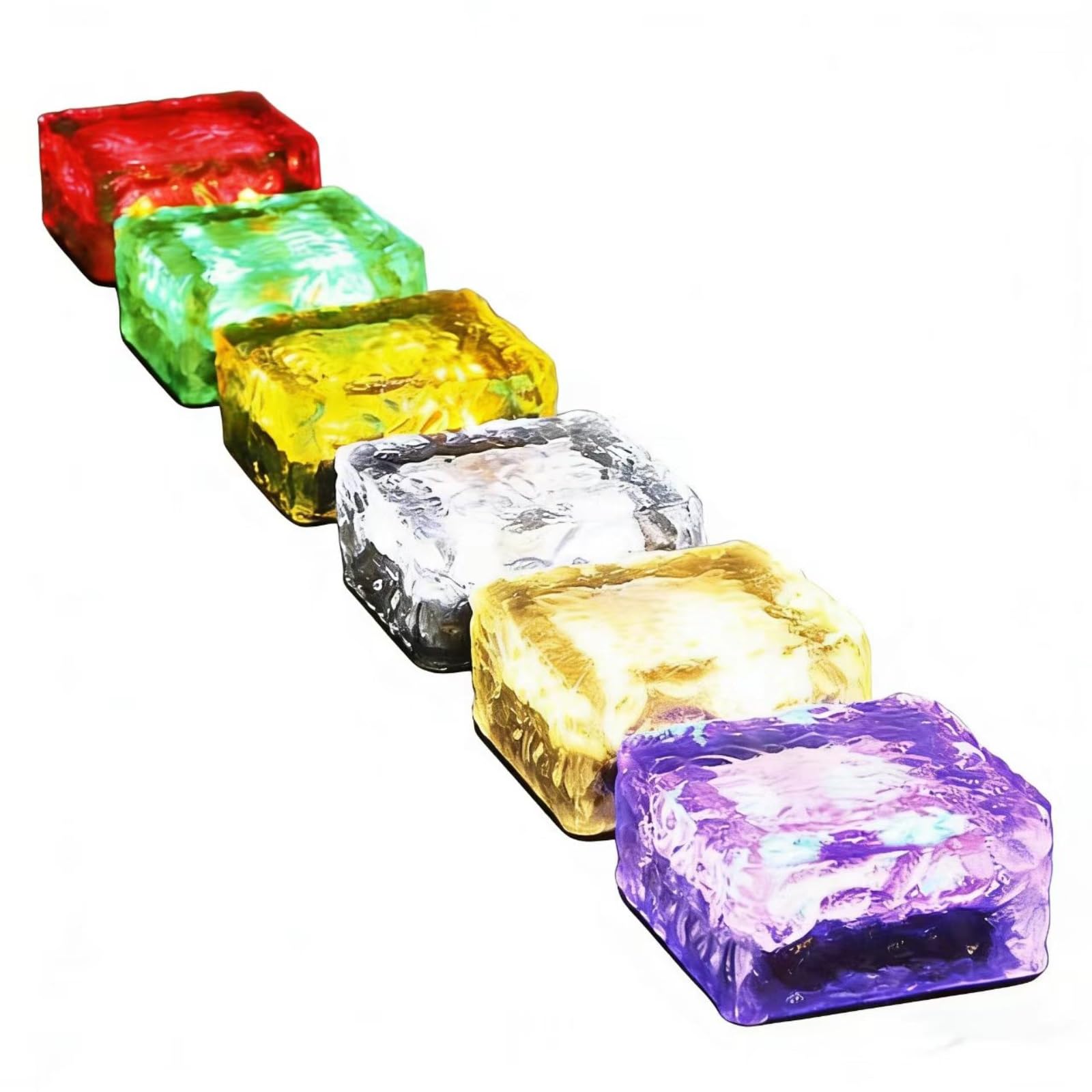 HONGBA Lampada solare a canale LED for esterni, lampione in vetro for giardino, cortile, passerella e decorazione del(6 colors.)