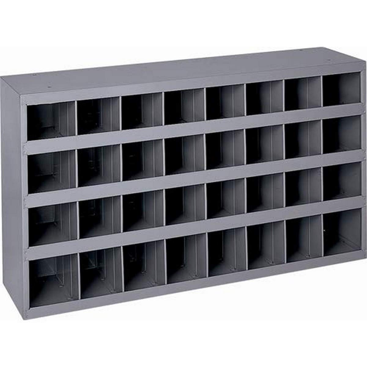 Durham 344-95 Gray Cold Rolled Steel 32 Opening Bin, 33-3/4" Width x 19-1/4" Height x 8-1/2" Depth