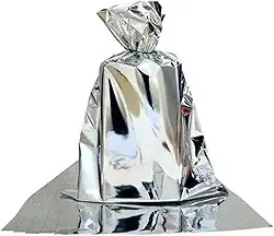 Sacos Metalicos para Presente, 25x37 cm, Embalagem com 50 Unidades
