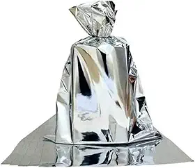 Sacos Metalicos para Presente, 25x37 cm, Embalagem com 50 Unidades