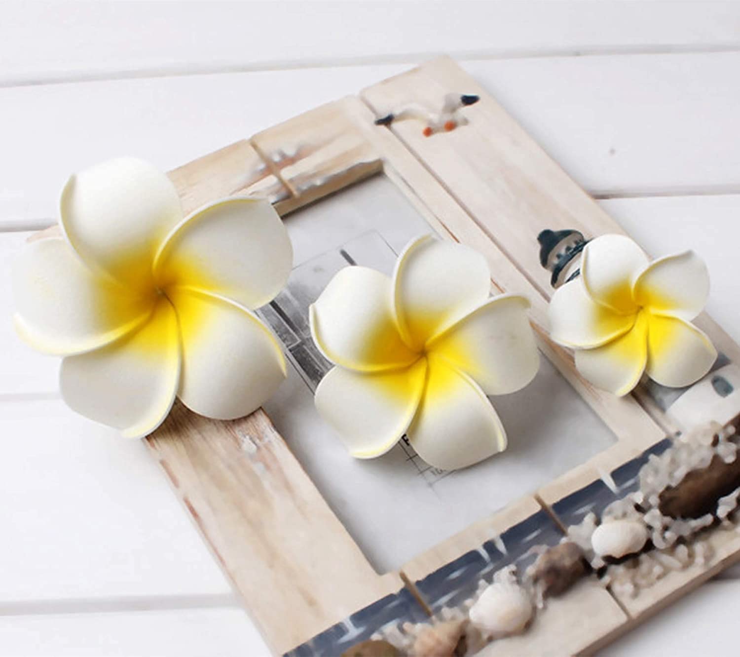 Amazon｜Xiangdingg プルメリア 造花 花のみ ハンドメイド DIY用品