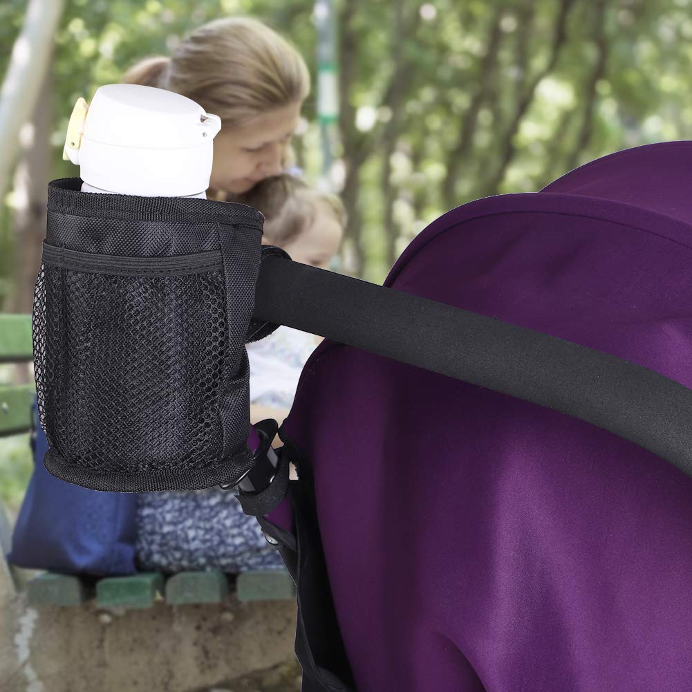Jwthee Stroller Cup Holder, Bike Cup Holder Baby Bottle Holder Cup Holder for Stroller Luggage Cup Holder for Pushchair Pram Wheelchairs Accessories