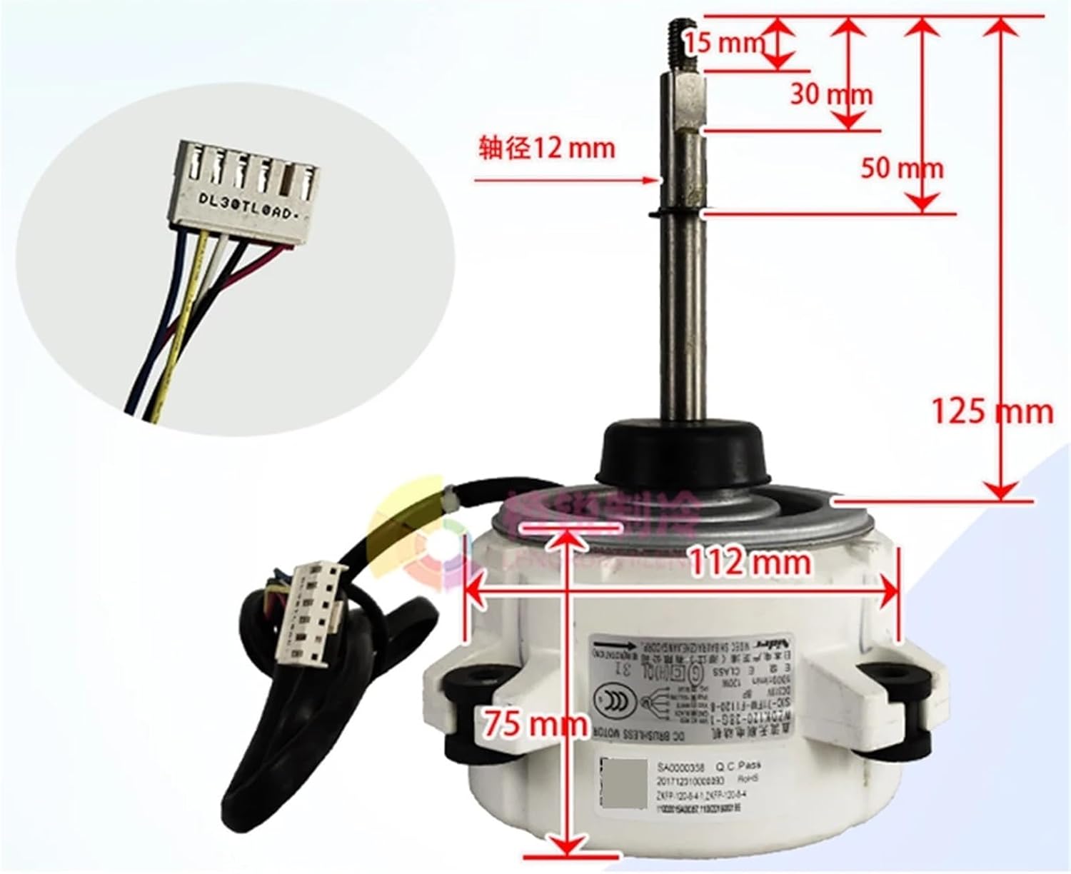 Air Conditioner Indoor Unit DC Fan Electronic Starter WZDK120-38G-1 DC310 120W 1000r/min SIC-71FW-F1120-8 Conditioning Parts