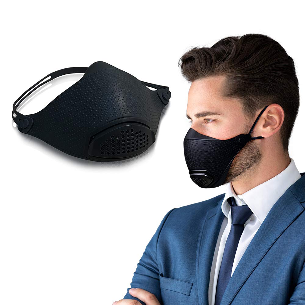 Kenneth Cole 3D Silicone Mask with 6 Replaceable PM 2.5 Filters - 360° Sealed Design for Seamless Protection: Smart Reusable Face Mask