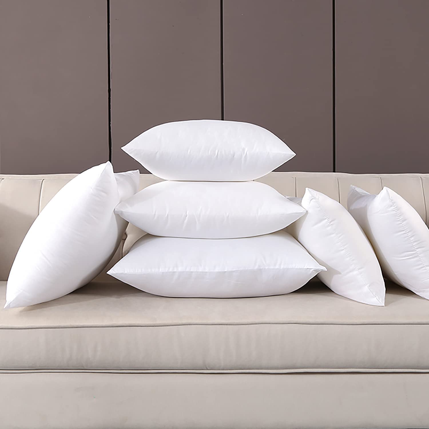 yibo Cojín, Relleno de Cojín para Sofá o Cama, con Relleno Fibra Hueca, Hipoalergénicas, Juego de 2/4/6 Unidades (50_x_70_cm, 6)