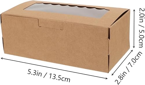 Miniatura 9 de Mobestech 2 juegos de 12 piezas de caja de papel kraft marrón pastel cupcakes contenedores de almacenamiento de cupcakes contenedores de magdalenas