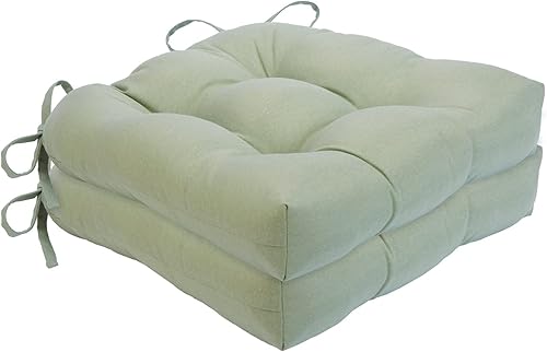 ACHIM Chase - Almohadilla para silla de 16 x 15 x 3 pulgadas, paquete de 2 unidades, color verde manzana