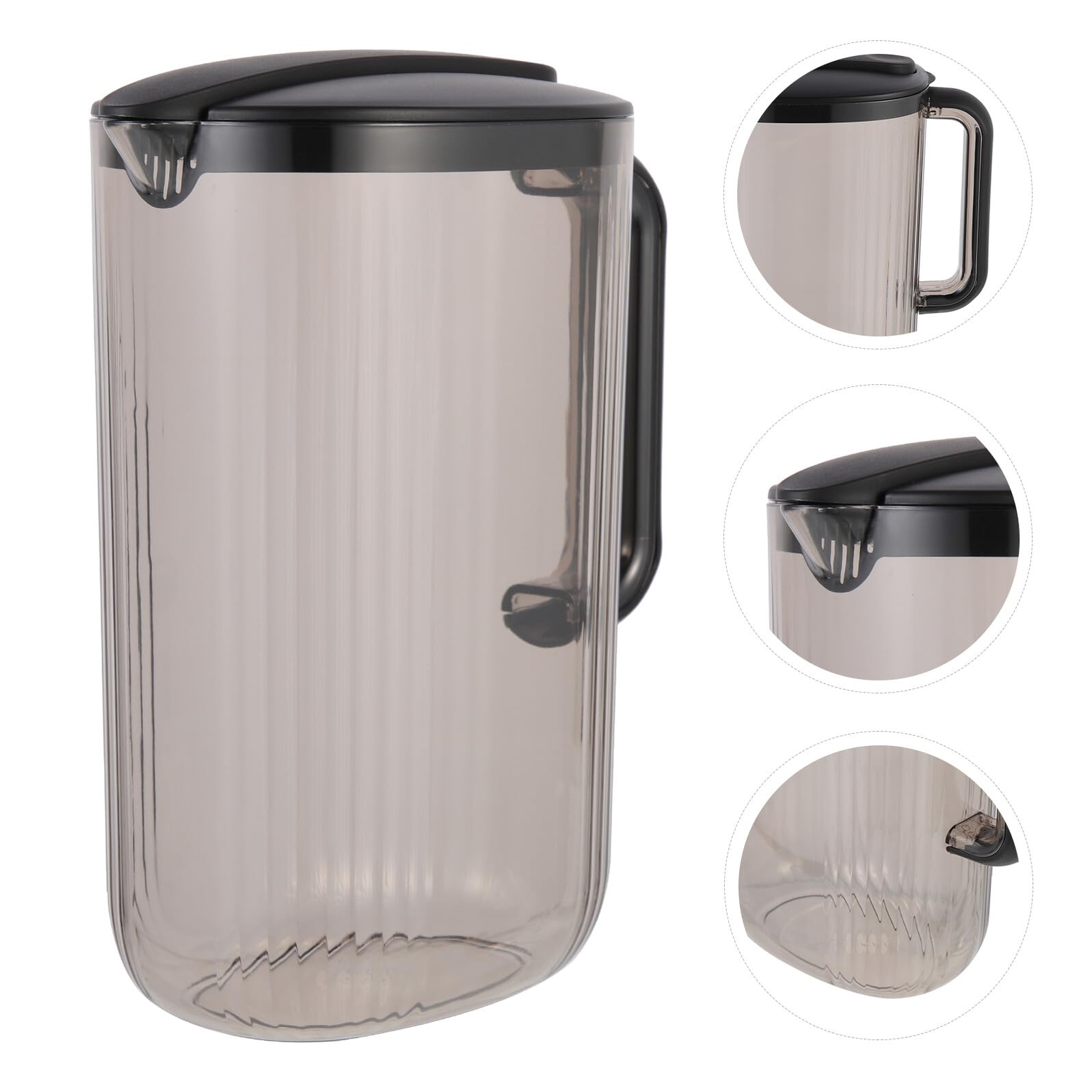 BESPORTBLE Jarra de Agua Fría Grande de Plástico Negro, Recipiente para Bebidas Domésticas, Hervidor Práctico para Refrigerador, Adecuado para Jugo y Té Frío Hogar y Oficina