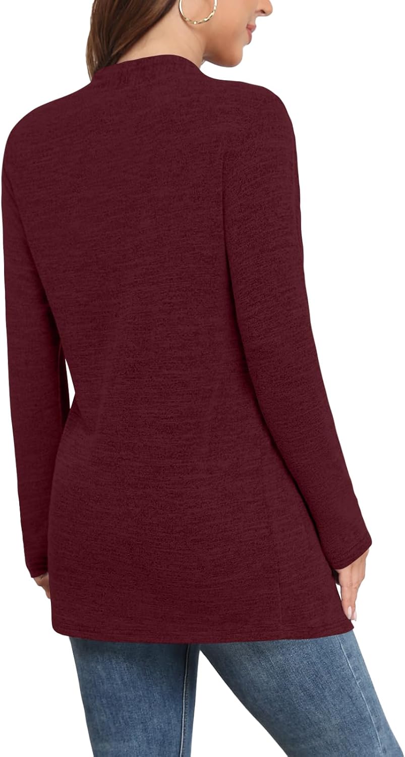 Yincro Womens Lightweight Cardigan Long Sleeve Open Front Casual Sweater Cardigans with Pockets - Image 2