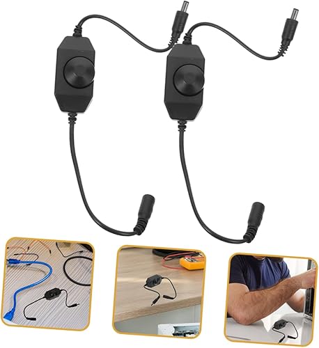 Miniatura 8 de DOITOOL 10 Pcs Light Modulator Led Tape Dimmer Led Lamp Lighting Lampara Recargable Led Tape Light Led Strip Rotary Desk Lamp Control Plastic Light