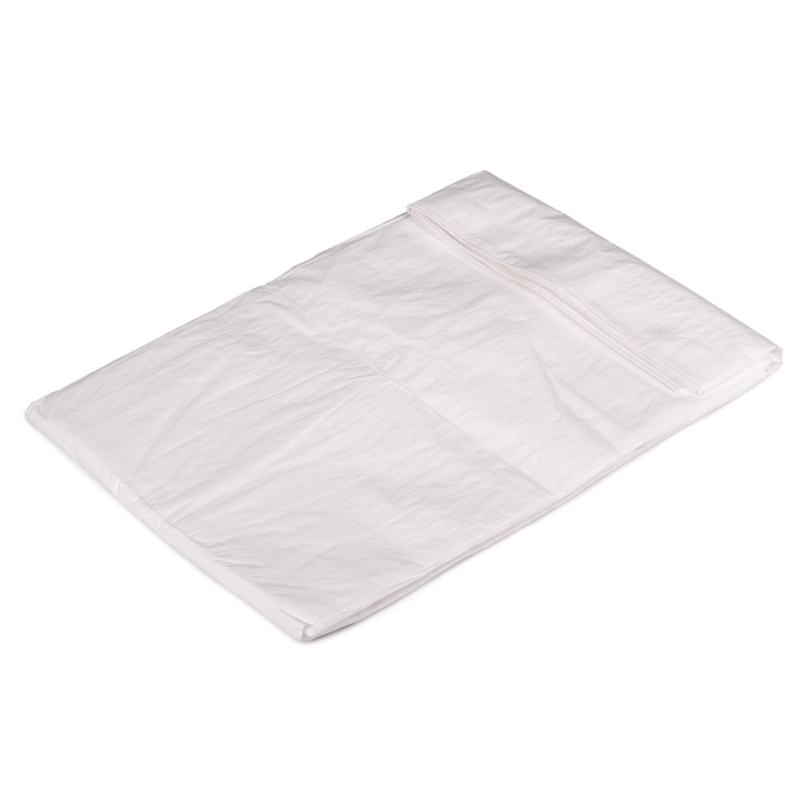 Mivos Bâche de Protection Imperméable 4 x 5 m - Blanc - Tissu PP-PE 60 g/m² - Bâche Universelle résistante à la moisissure pour Voiture Meubles de Jardin Bois - avec œillets en Aluminium