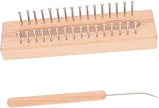 jojofuny 1Juego Telar de Madera para Bufandas Kit Telar de Ganchillo para Bricolaje Incluye Ganchillo de Usar para Principiantes y Entusiastas