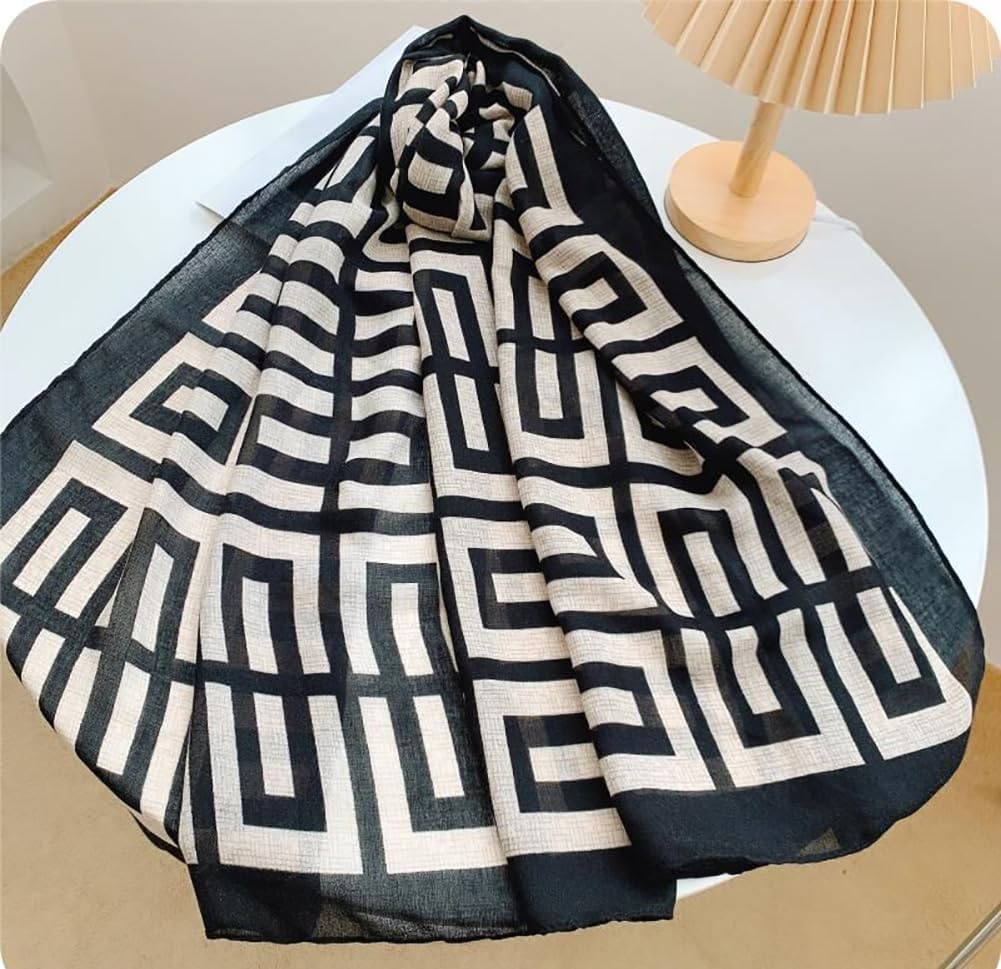 JERLA Women's Scarves Lady Light Soft Fashion Solid Scarf Wrap Shawl plaid scarf - Image 2