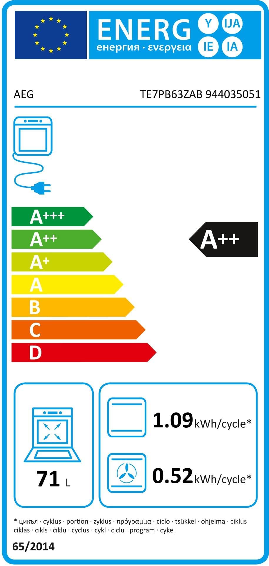 AEG Piekarnik do zabudowy WiFi – seria 7 kolorowy wyświetlacz TFT FullTouch z asystentem gotowania – Made in Germany – samoczyszczenie pirolizy – czujnik temperatury rdzenia: do dokładnego gotowania –