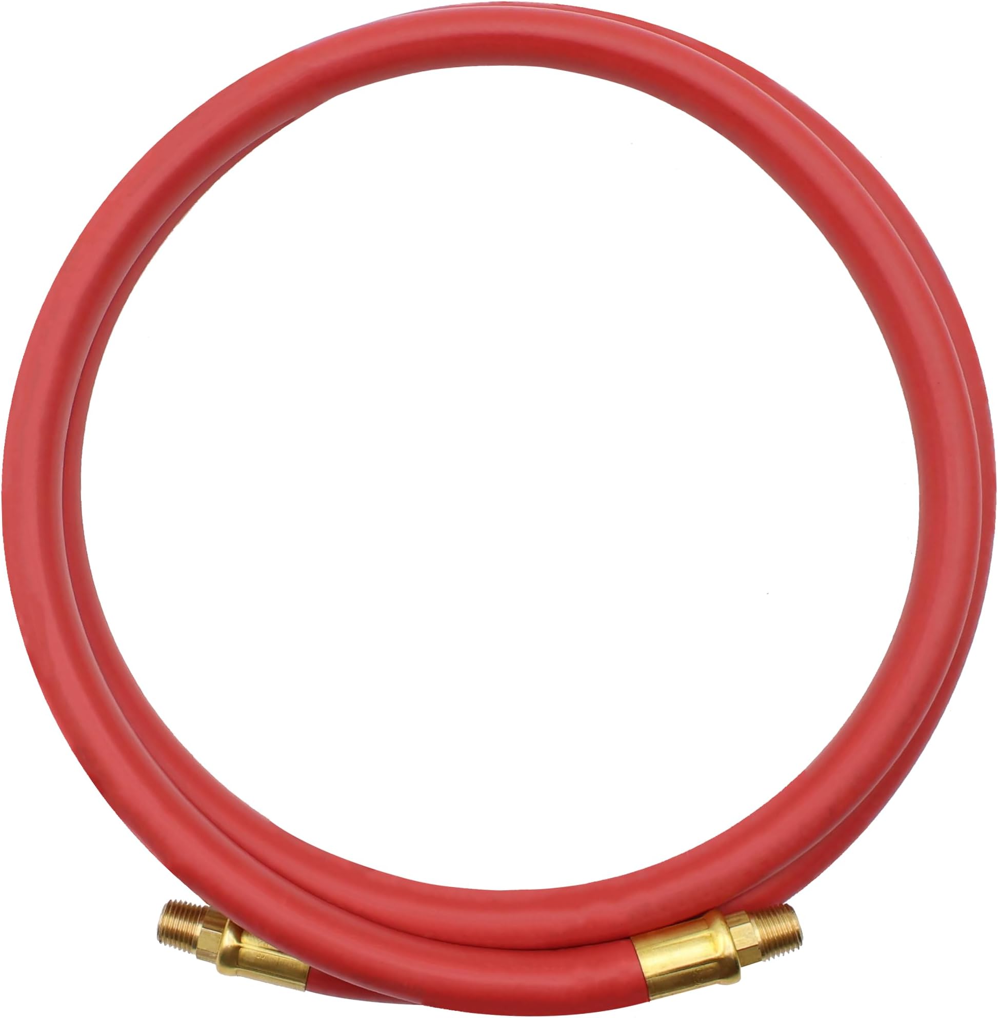 6' x 3/8" Lead-In Rubber Air Hose,Red