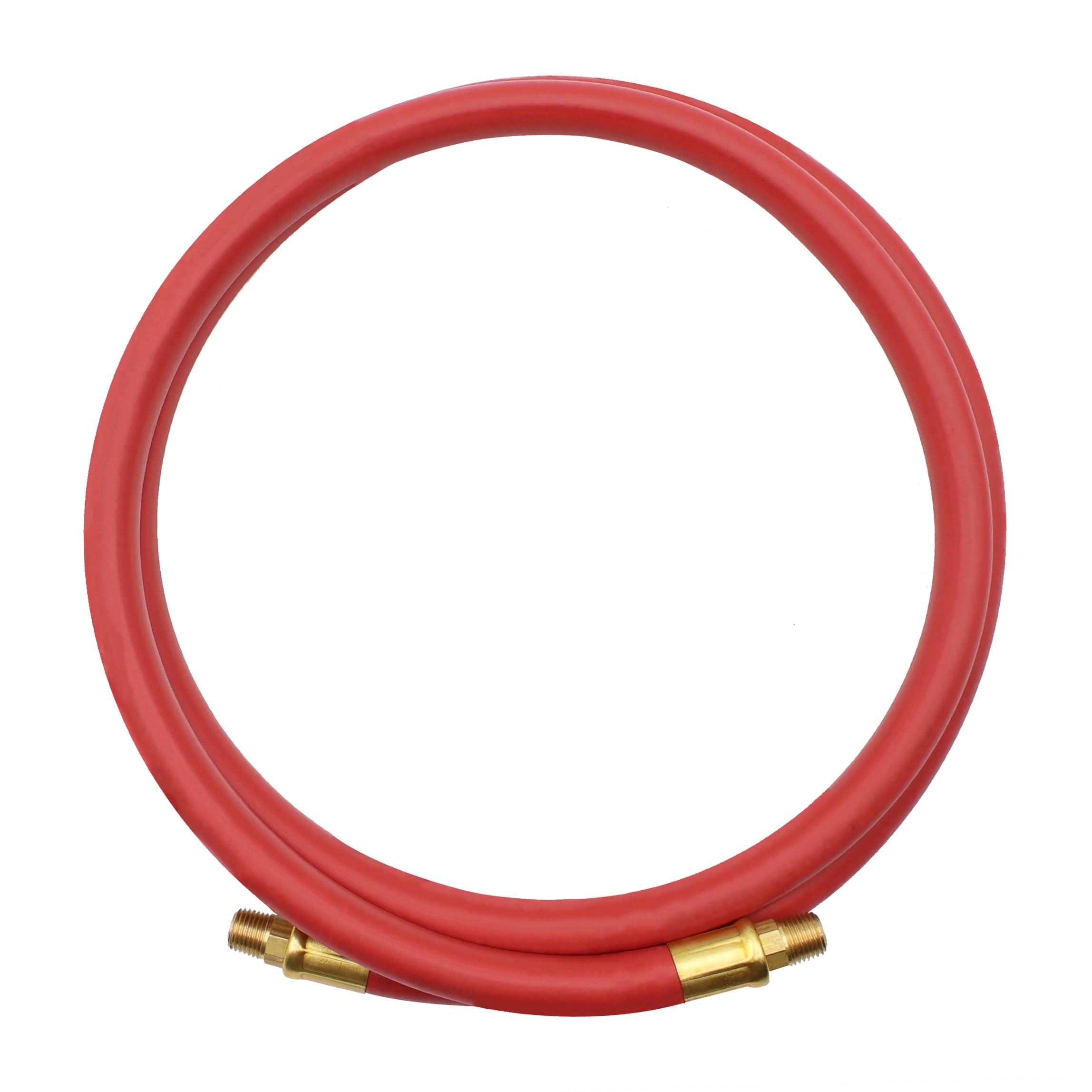 6' x 3/8" Lead-In Rubber Air Hose,Red