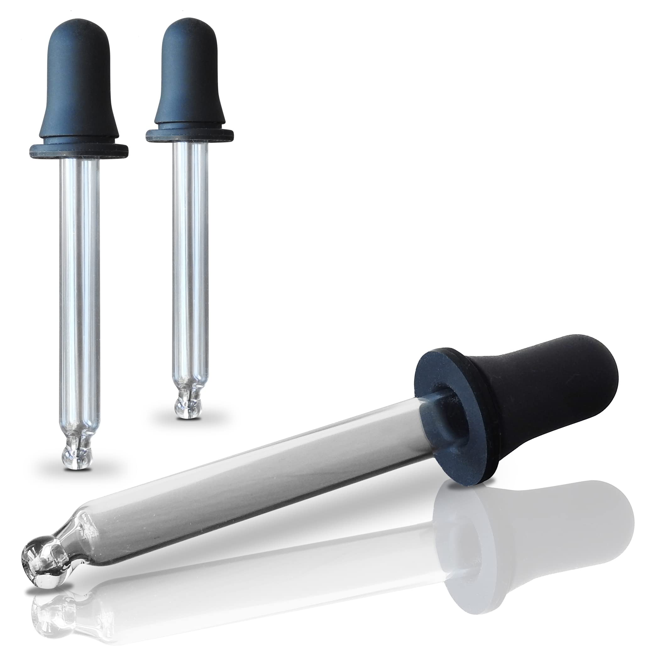 RE-GENEye Dropper Pipette | Angle Glass Bubble Tip/Twin Pack | Ideal for Eye Wash Application, Lab, Testing Fluid/Liquid Transfer