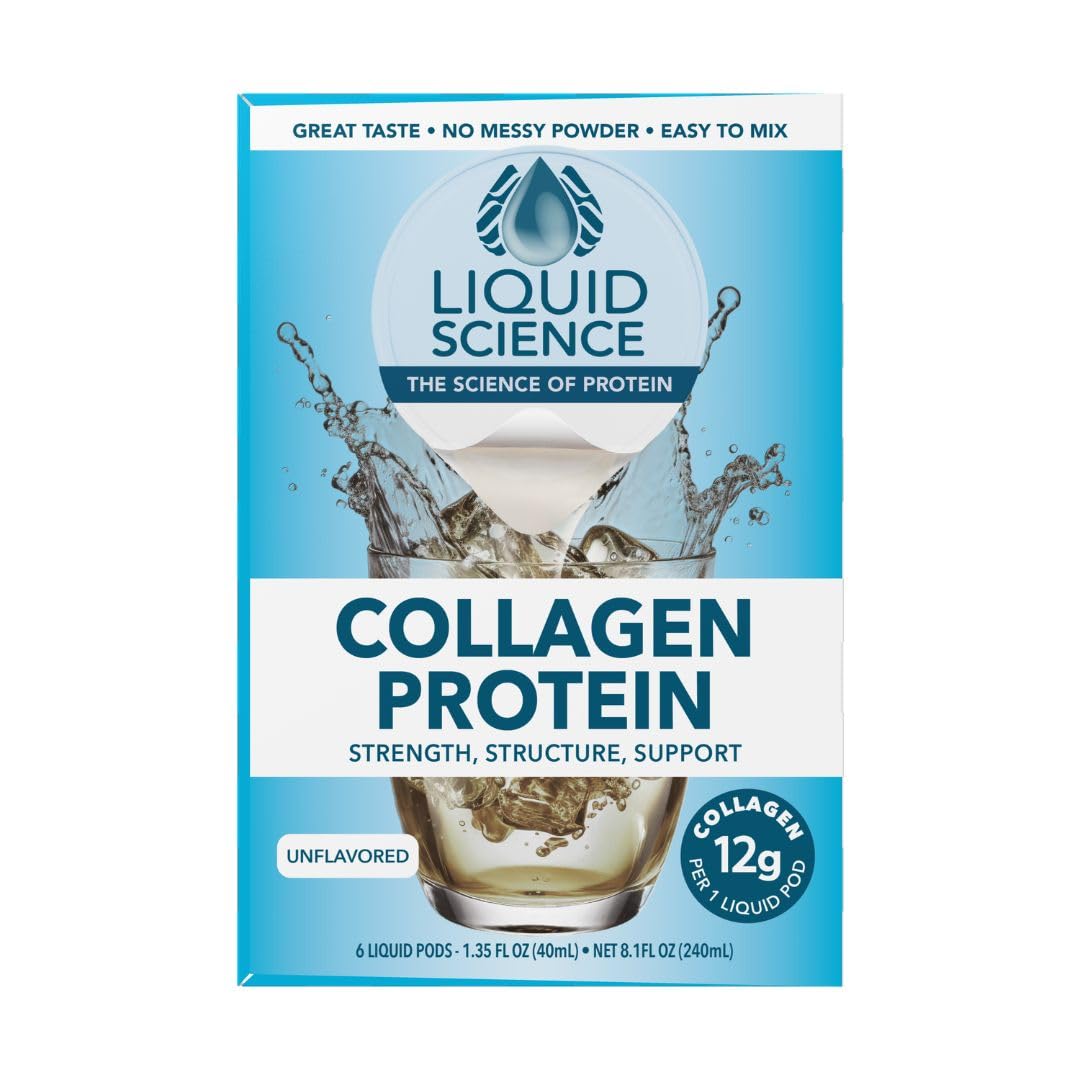 Java House Liquid Science Unflavored Single Serve Collagen Pods - Peel and Pour- Pack of 6