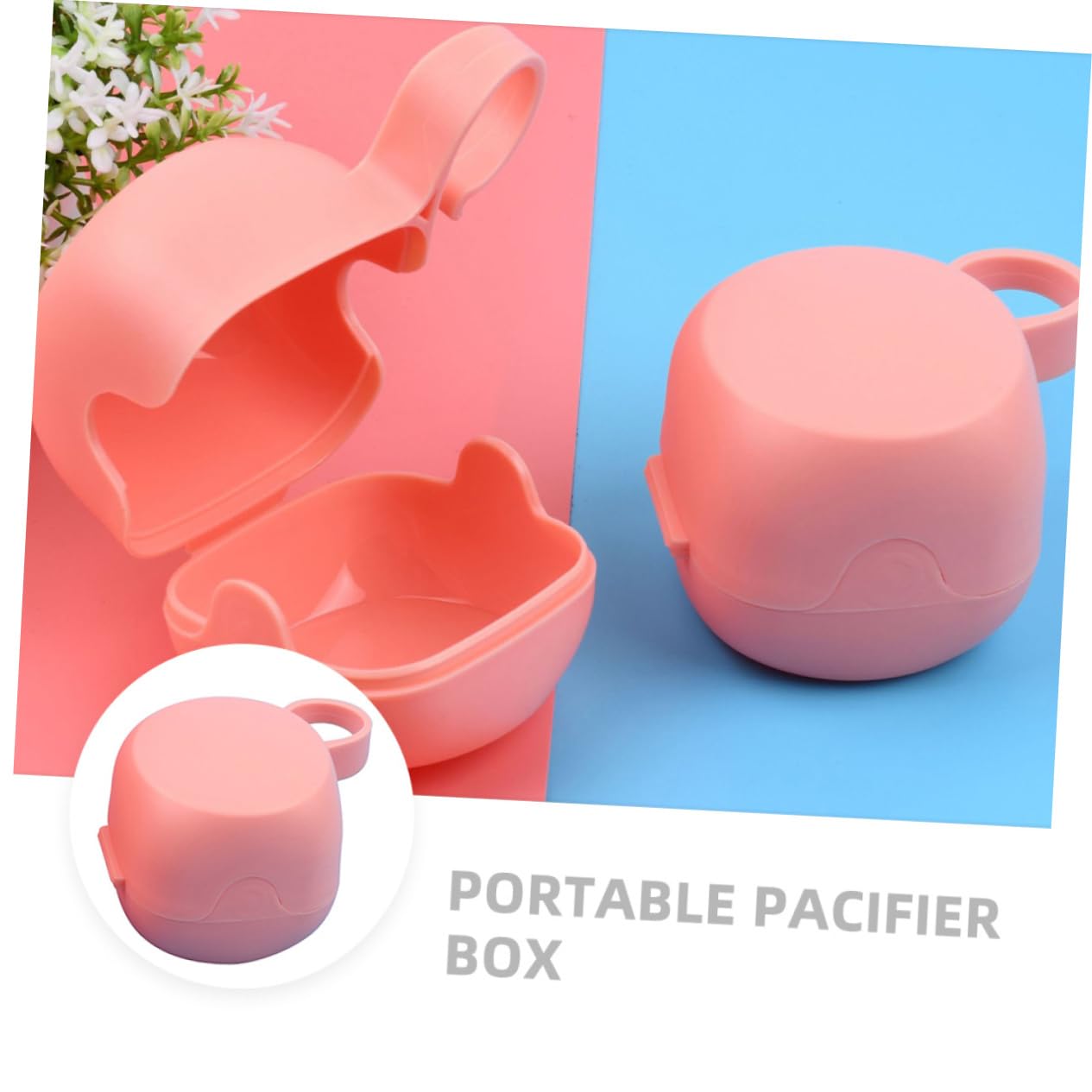 MERRYHAPY Pacifier Holder 4pcs Case Teething Pacifier Storage Box Compact Lightweight Ideal for Parents Present Color