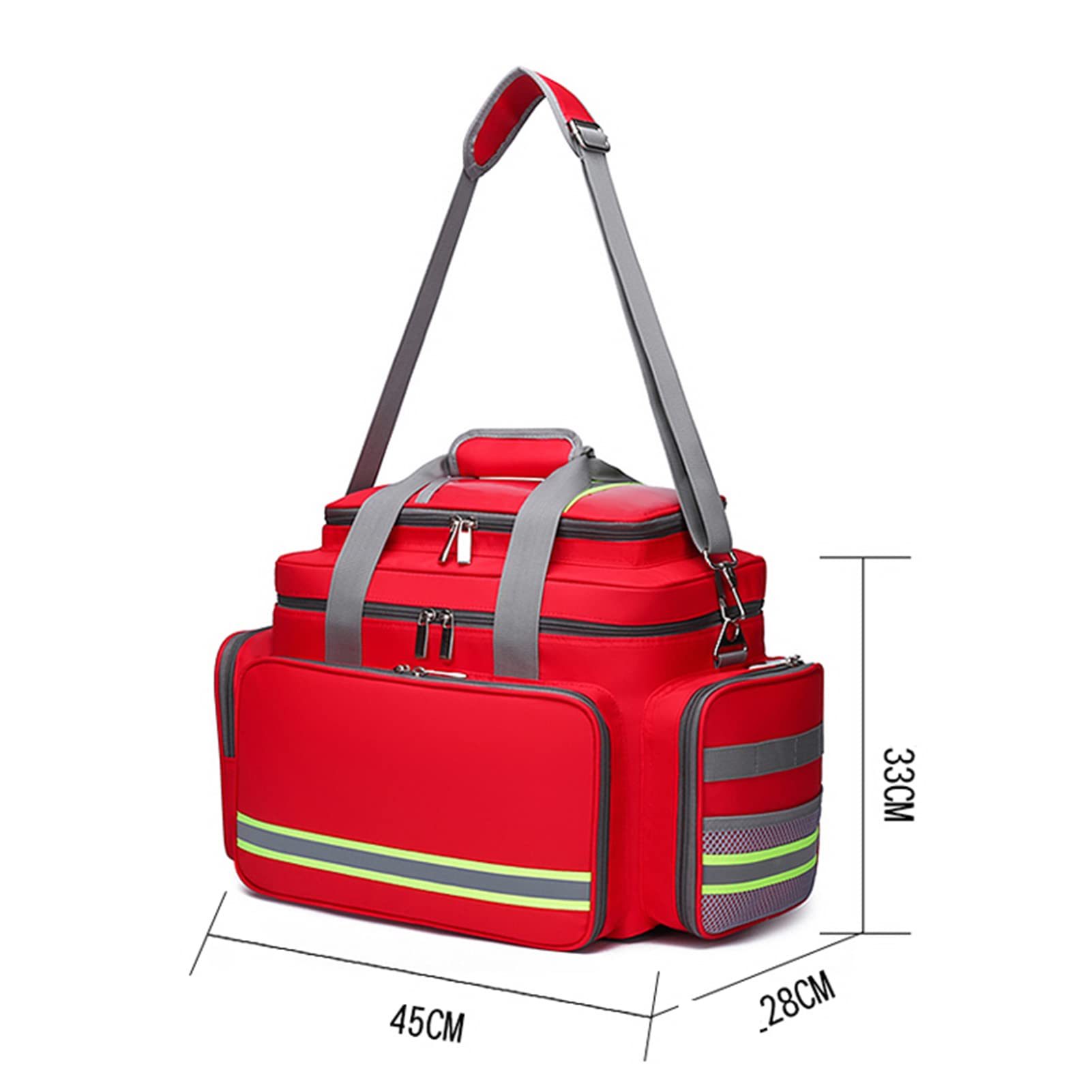 Borsa per paramedico di Pronto Soccorso Vuota, Borsa per Trauma di Emergenza con Tasche Multiple e divisori per Infermiere domiciliare, Assistenza comunitaria