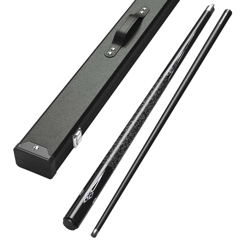 Ywru #3 Carbon Fiber Pool Cue Stick 58 Inch 10Mm/11.5Mm/13Mm Tip Professional Snooker Cue 1/2 Jointed Maple Wood Handmade Billiard Low Deflection Pool Stick 19-20Oz(Size:13mm,Color:#3)