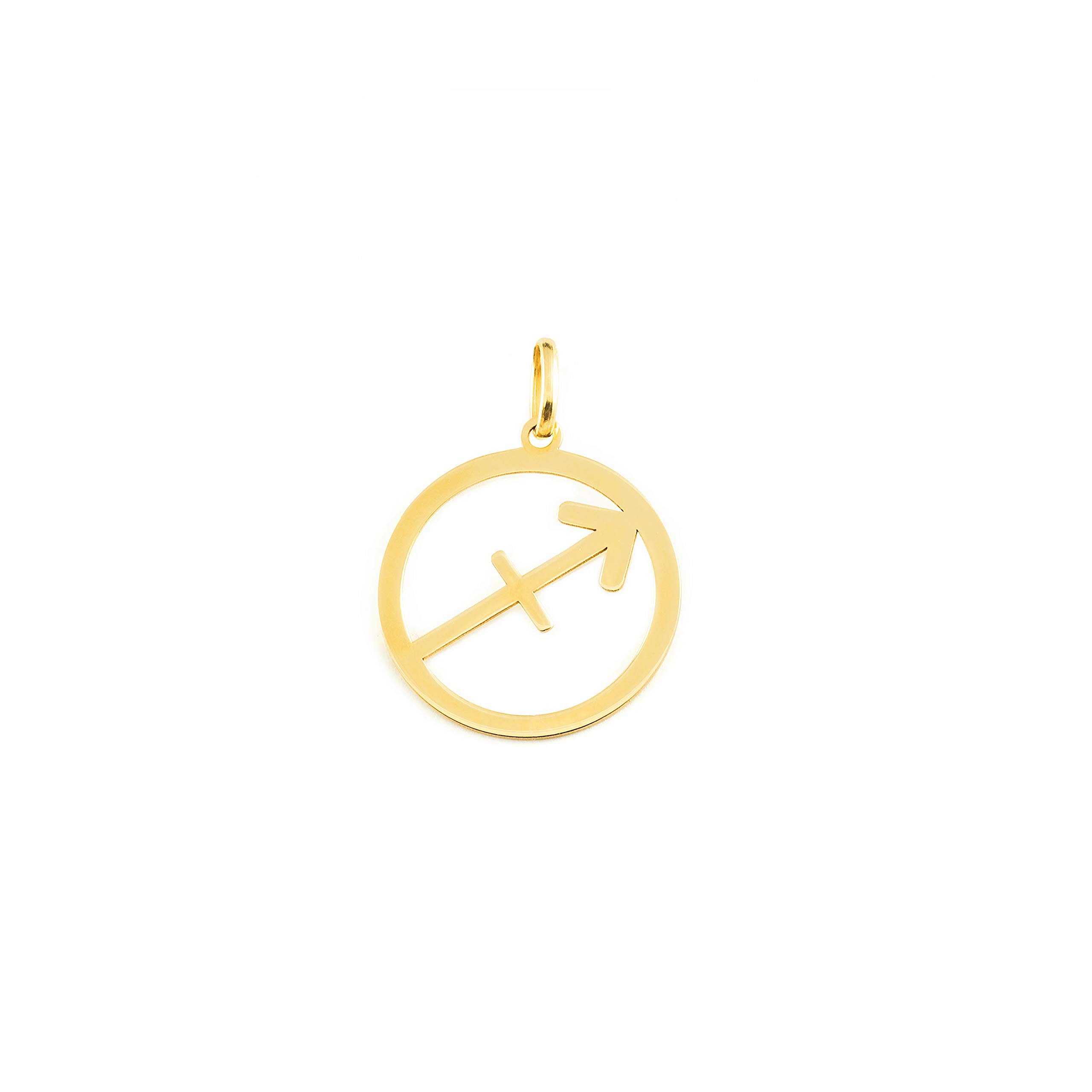 Monde Petit9 Carat Gold Sagittarius Horoscope Pendant (9K) - Gift Box - Certificate of Guarantee