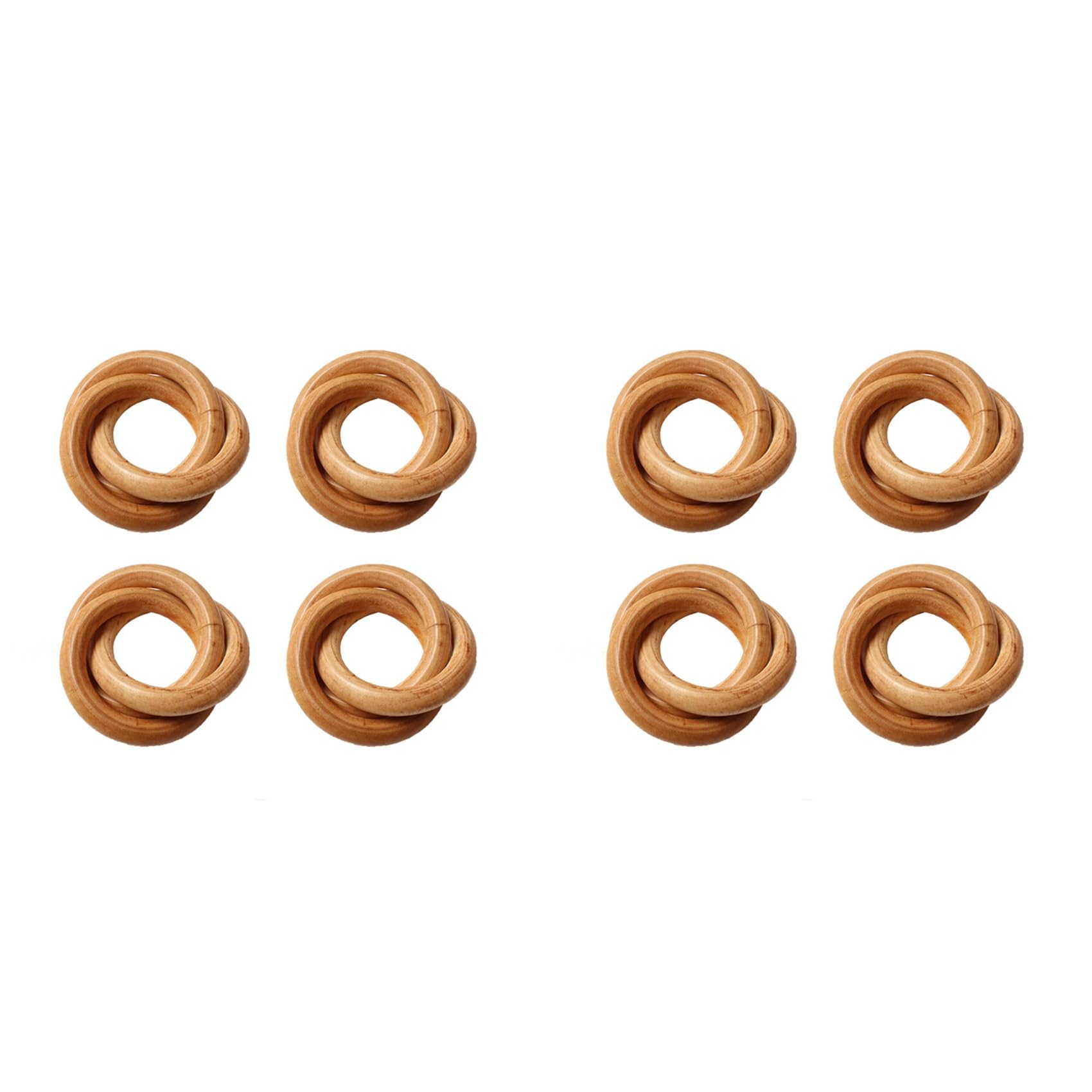Vjsujehgy 8Pcs Wood Napkin Rings, Wood Circles for Macrame Napkin Buckles, Napkin Ring Holders for Farmhouse, Wedding, Table Decor