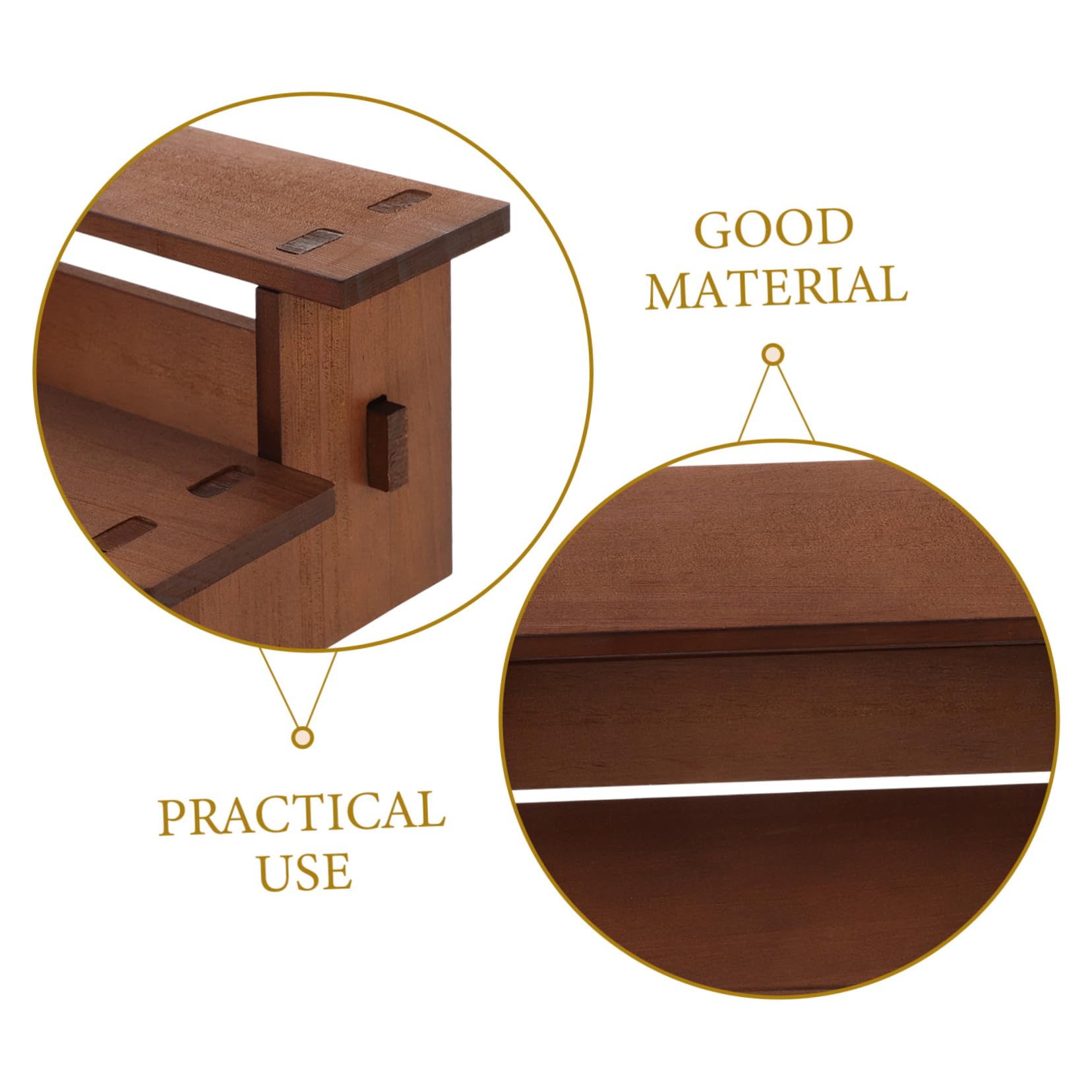 Beaupretty 2 Stück Holz Schmuckständer Multifunktionaler Organizer für Armbänder Uhren und Haarspangen Stabiler Stufiger Tischdisplay für Schmuck und Zubehör für Persönlichen und Gewerblichen