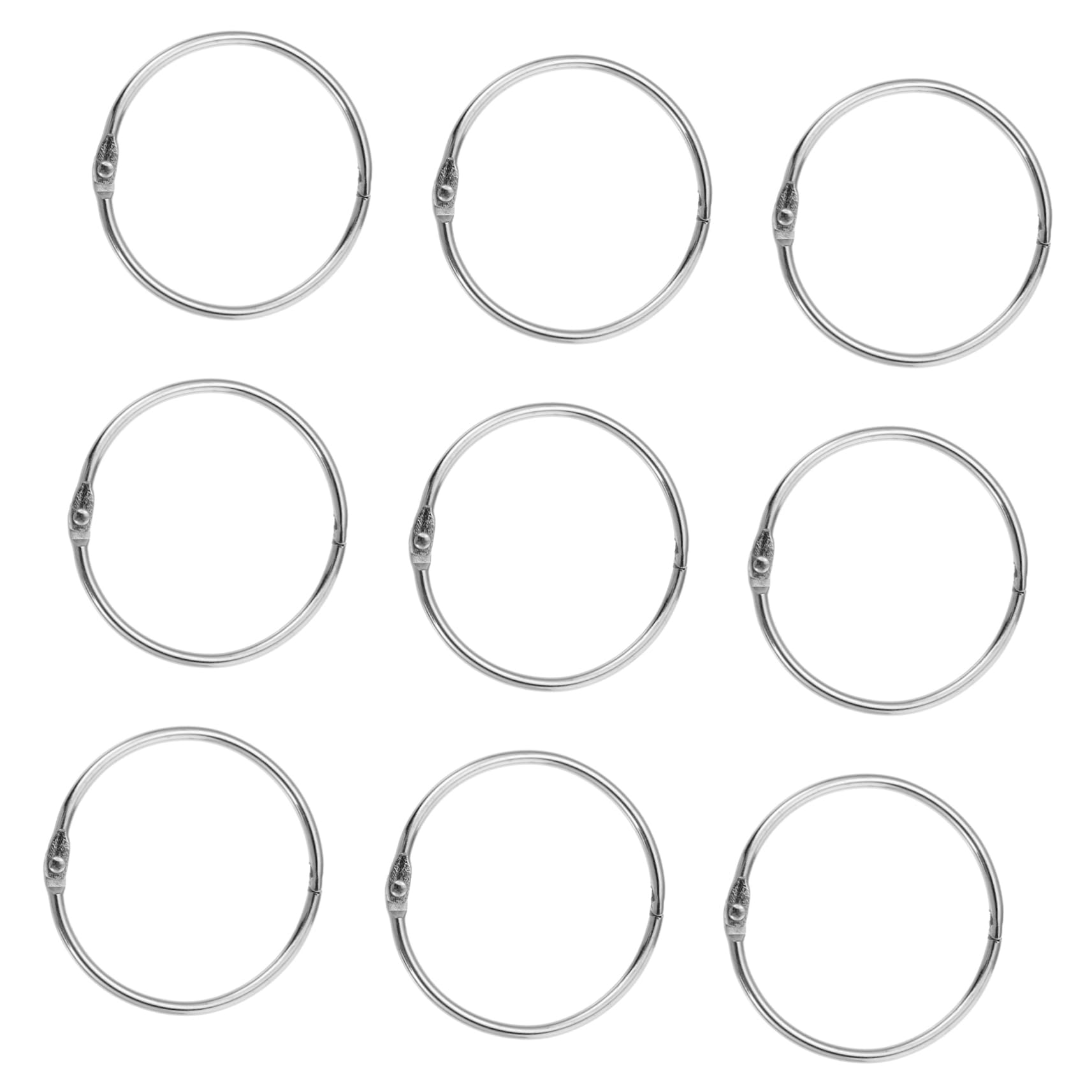 VALICLUD 12Pcs Shower Curtain Convenient Buckle Rings for Home Hotel Use Polished Silver Decorative Clips for Heavy Curtains