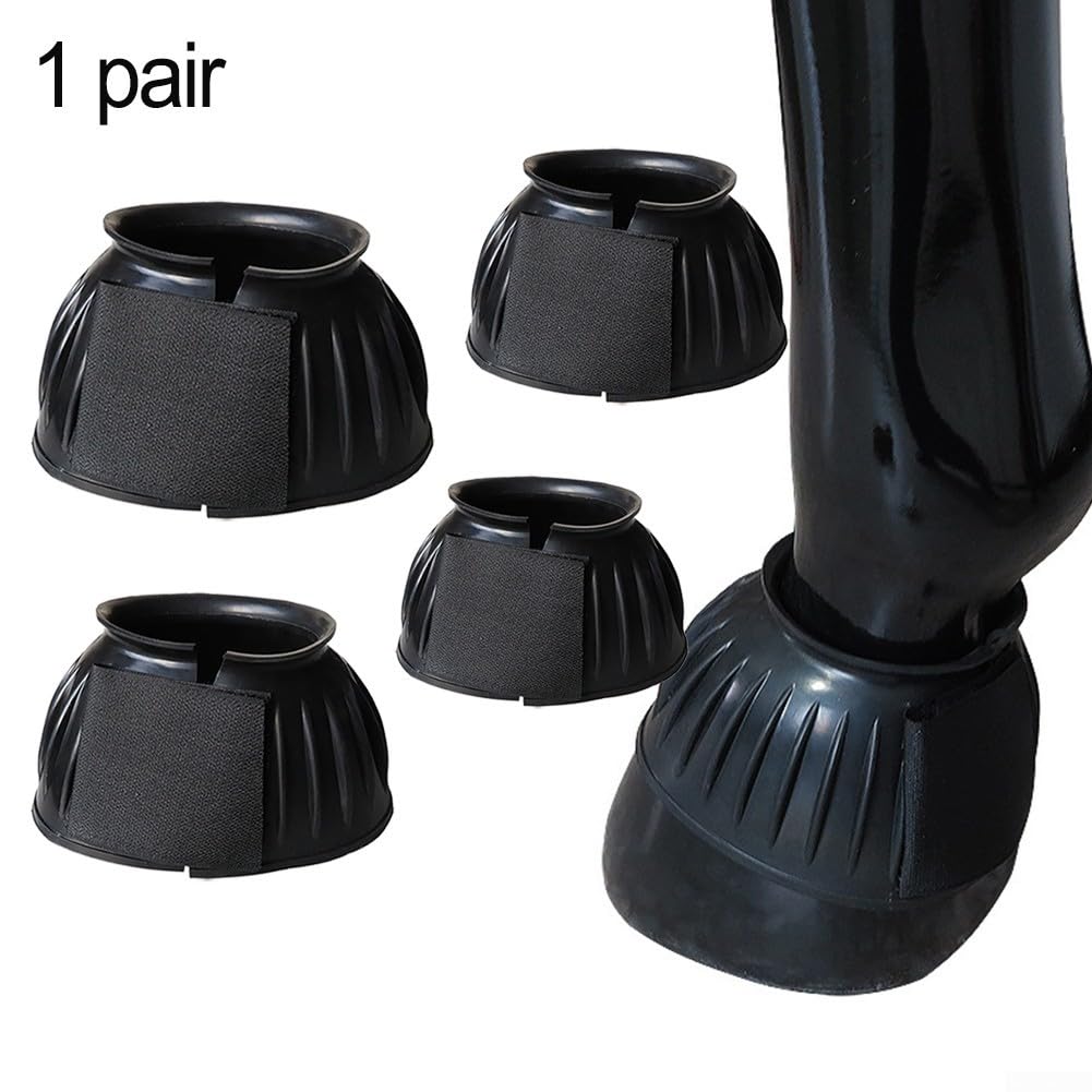Juego de Protectores de Cascos de Goma Flexibles para Caballos Que proporcionan Acolchado y Estabilidad (XL)