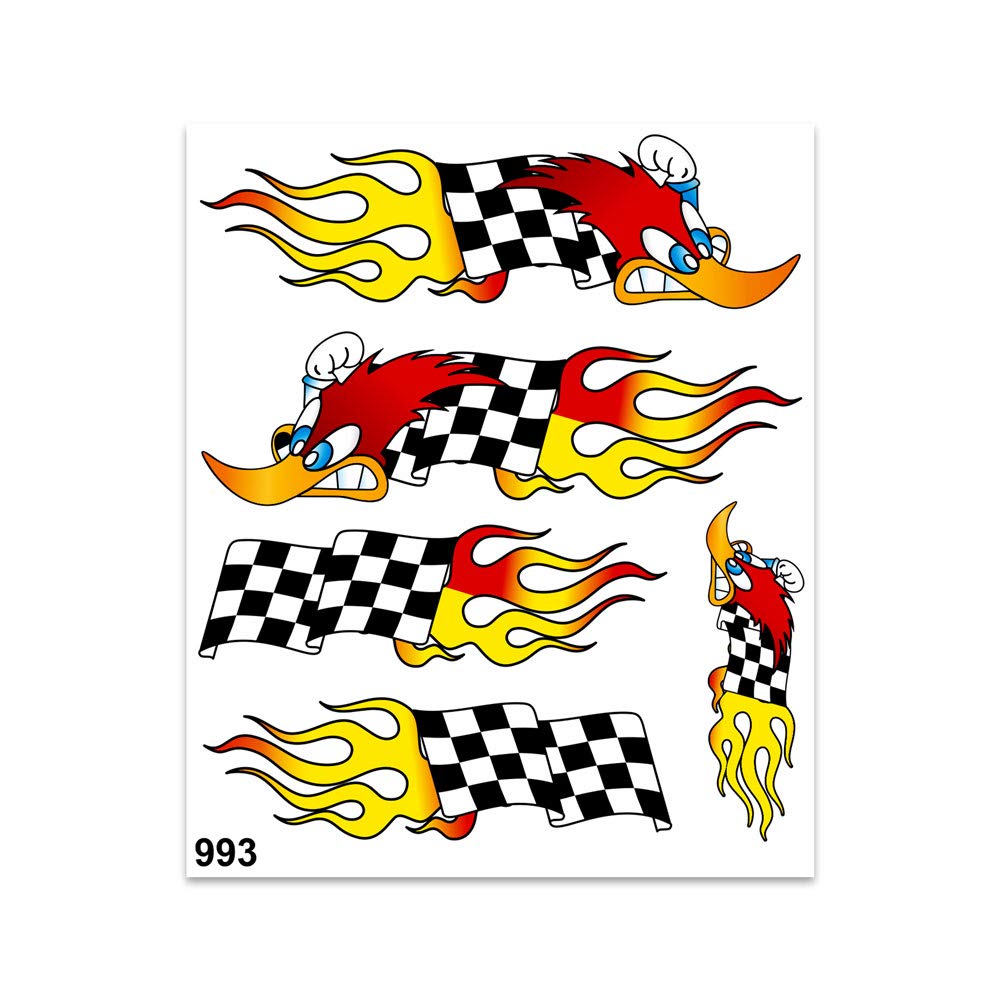 Quattroerre Sticker Chequered Woodpecker Tab, 20 x 24 cm