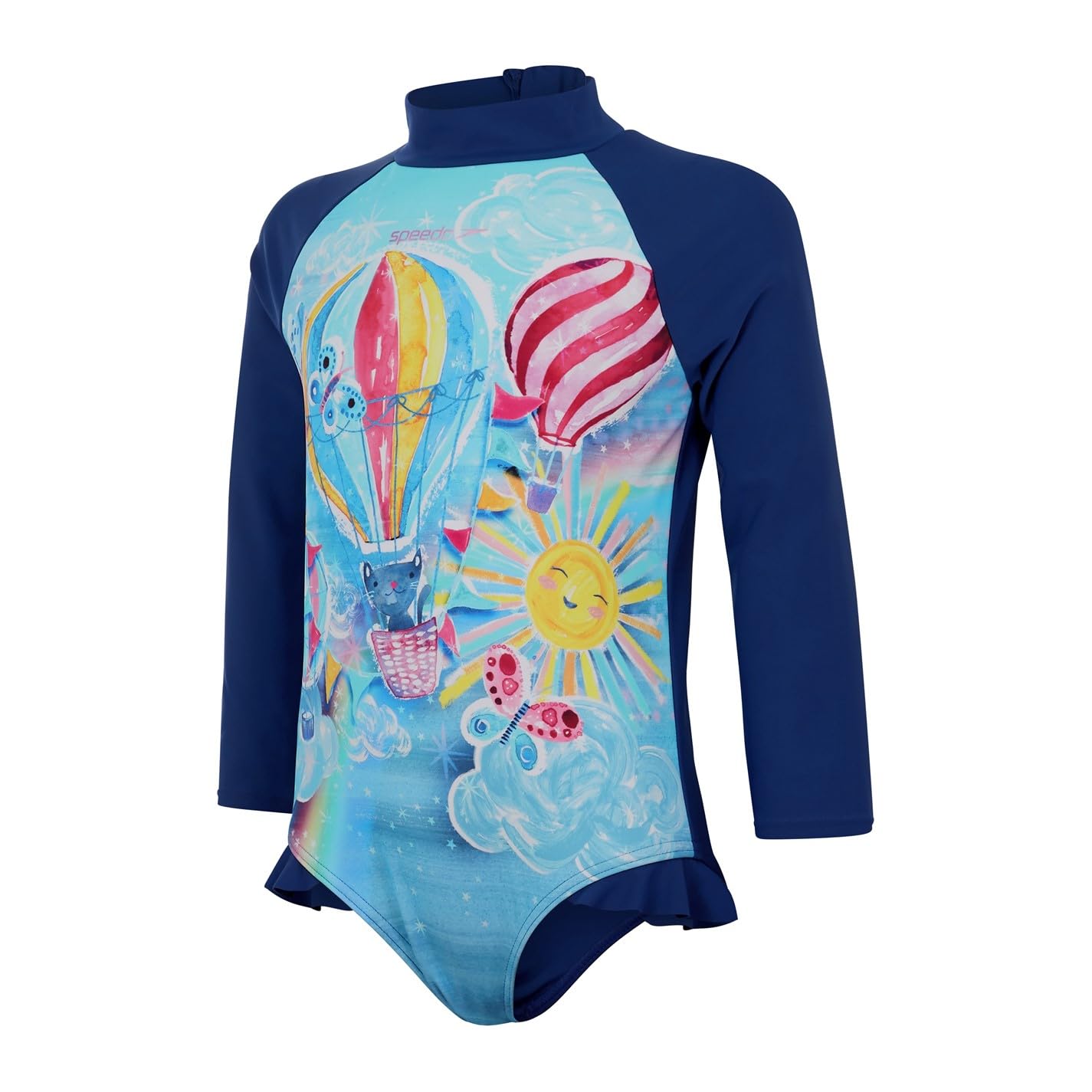 Speedo Long Sleeve Frill 1pc Bañador Niñas (Pack de 1)