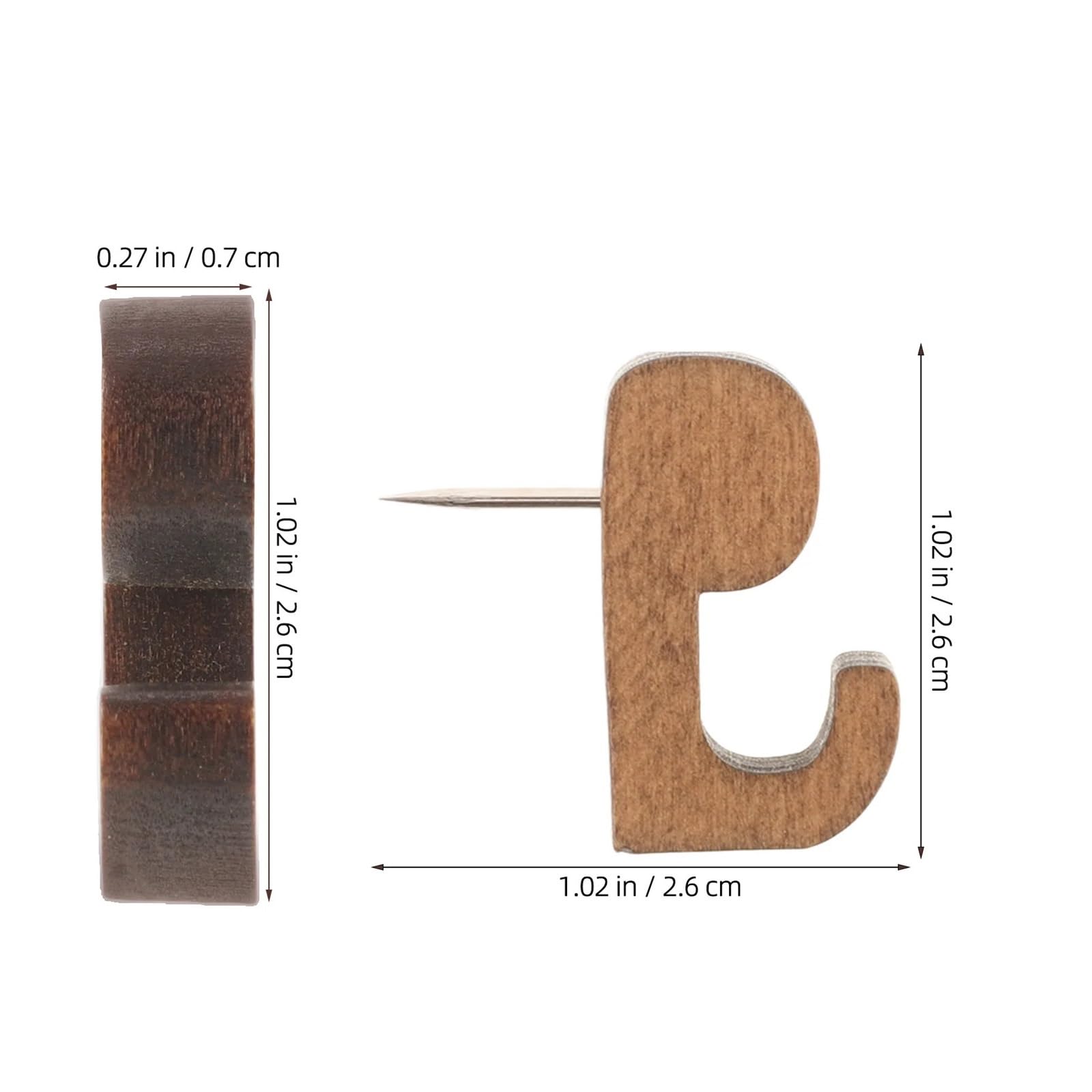 Lindos chinchetas de madera con ganchos para tablón de anuncios y uso de oficina para boletines de corcho