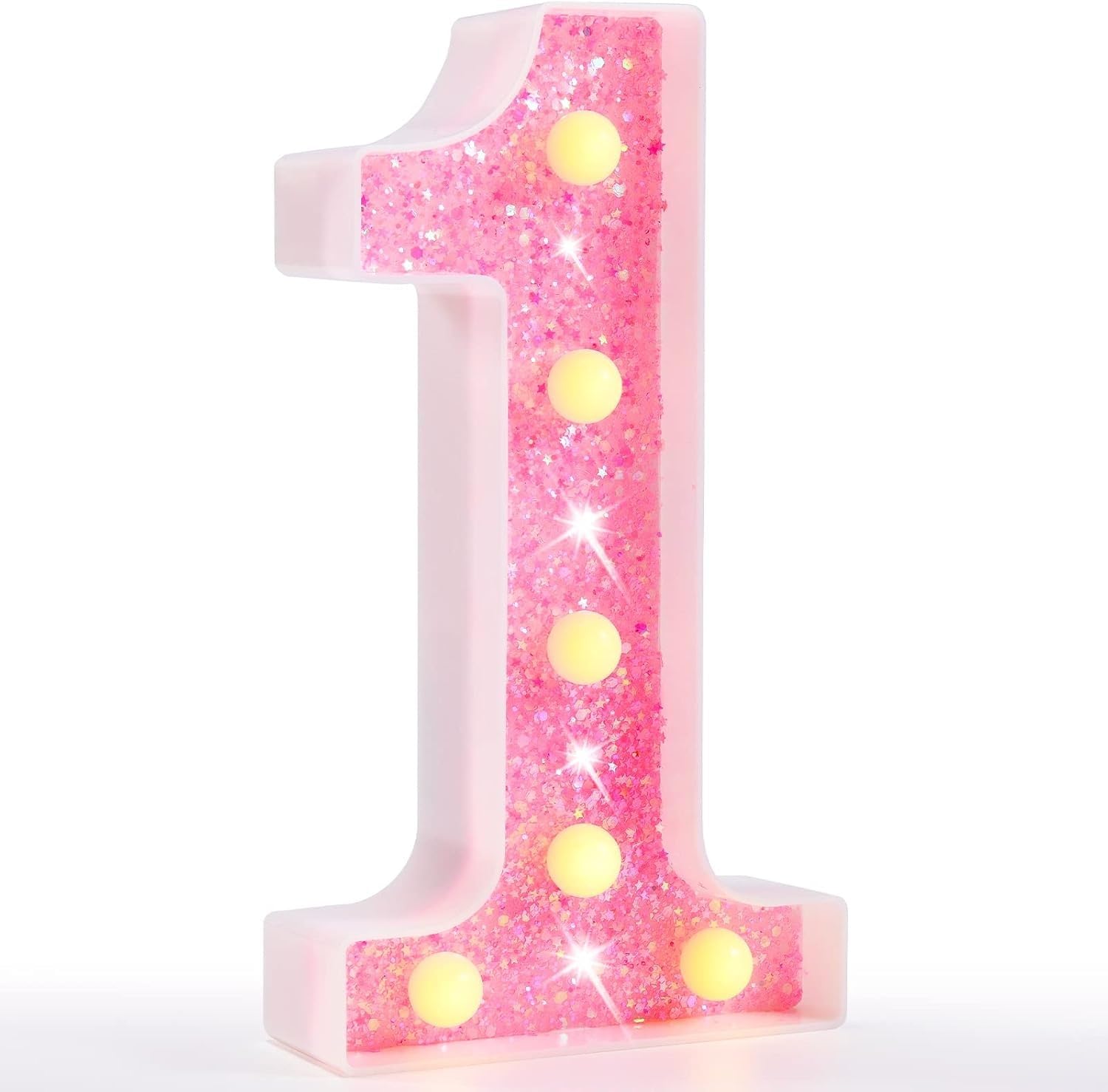 LED Marquee Letter Lights, Light Up Letters Glitter Alphabet Letter Sign Battery Powered for Night Light Birthday Party Wedding Girls Gifts Home Bar Christmas Decoration