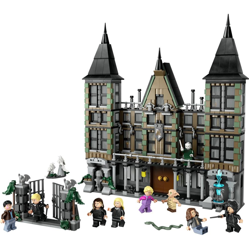 LEGO Harry Potter Dwór Malfoyów 76453 | Model domu, zabawka dla 10-latka do ekspozycji, prezent dla fana Harry’ego Pottera, zestaw klocków dla dzieci, 1601 elementów