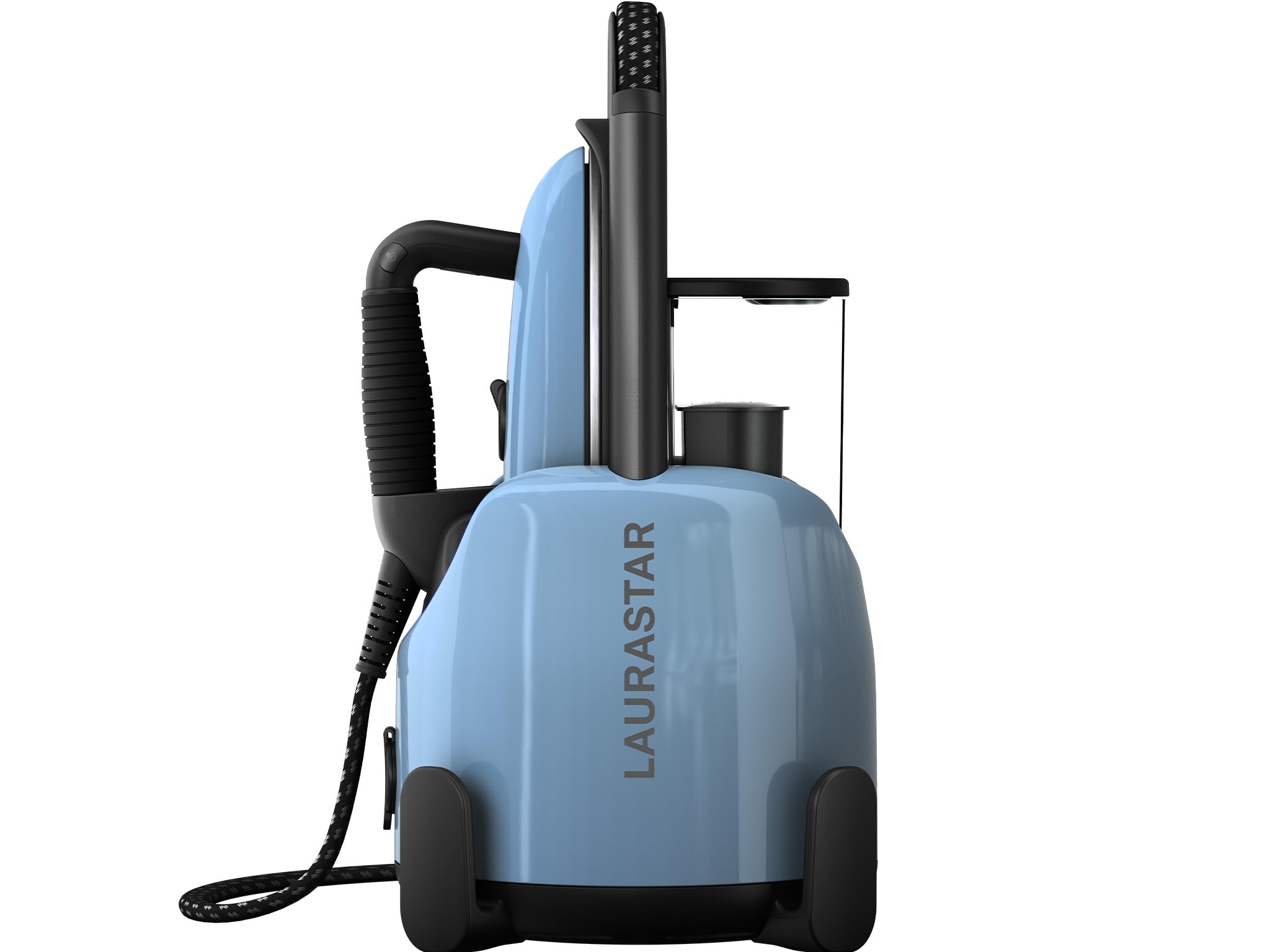 Laurastar Lift Plus Blue Sky, Ferro da Stiro con Caldaia 3in1, Stira, Elimina le Pieghe e Igienizza i Tessuti, Vapore Igienico, Design, Serbatoio Rimovibile dell'Acqua, Stirare Verticale