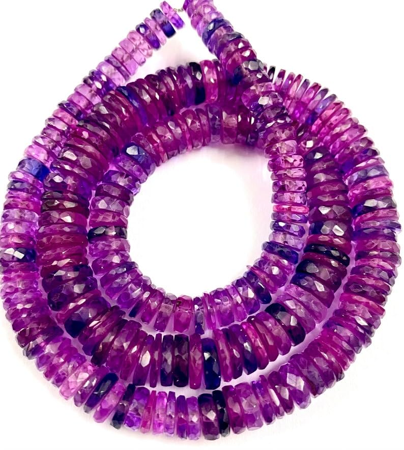 Perles en saphir rose et violet pour créer un bracelet bohème chic lors de vos ateliers créatifs