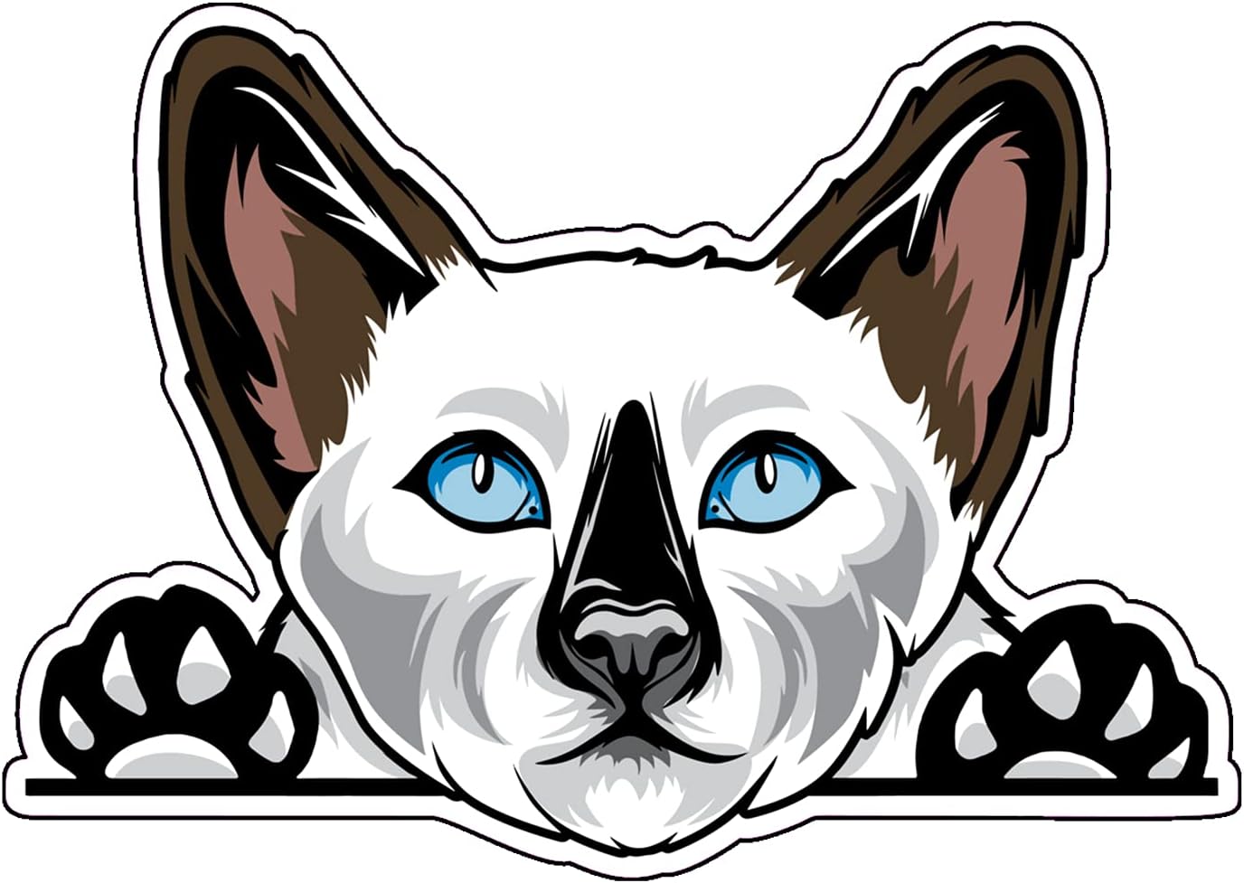 Siamese Sticker Siamese Cats Vinyl Sticker - 5 Inch Waterproof Laptop Decal Waterproof ...