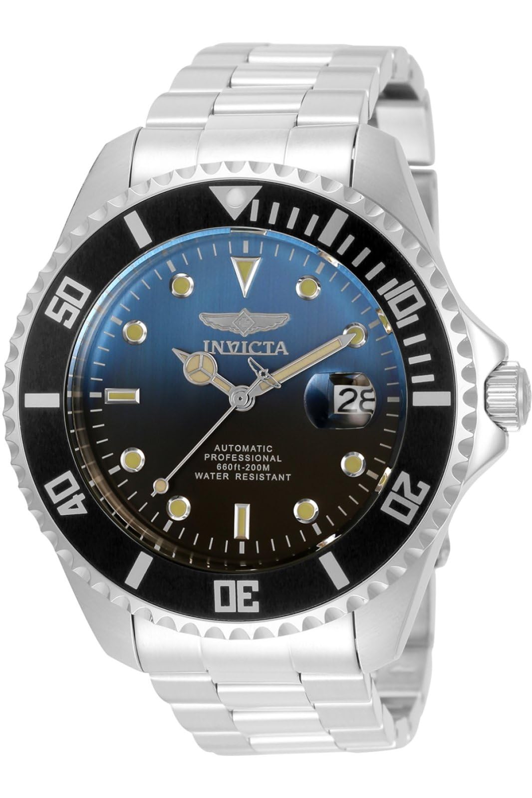 Invicta Stainless Steel Pro Diver Automatic Blue Dial Analog Watch - for Men 35857, Band Color-Silver (B0B5KLDM79) Amazon Price History, Amazon Price Tracker