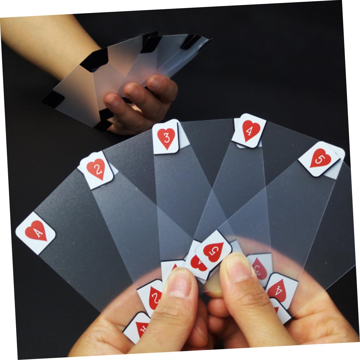 TOYANDONA 3pezzi Poker Trasparente Plastica Pvc Mazzo Di Carte Creativo Per Giochi Da Tavolo Per Famiglie e Collezionisti Materiale Resistente e Facile Da Usare