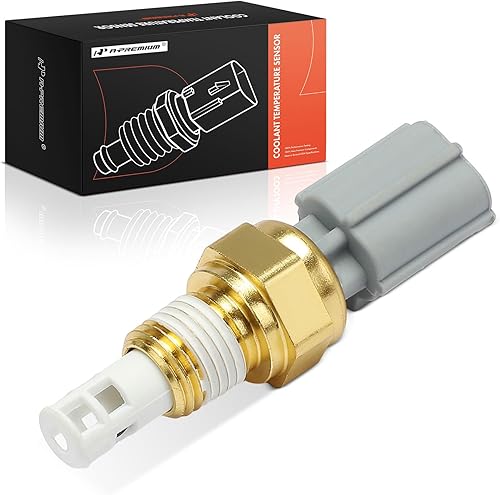 A-Premium Sensor de temperatura del refrigerante del motor 2 pines compatible con Chrysler & Dodge & Jeep, Mitsubishi y Plymouth, se adapta a Grand